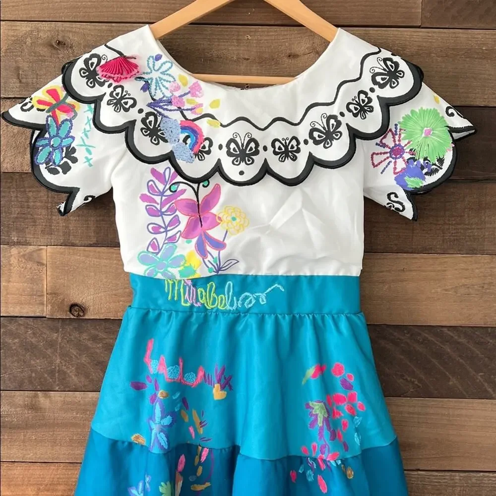 Disney Encanto Girl's Mirabel Madrigal Halloween Costume Cosplay Dress Up